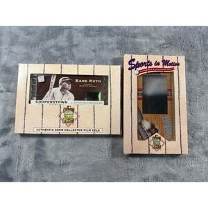 Cooperstown Collection Babe Ruth 35mm Film Cel & Jackie Robinson Lenticular Cel